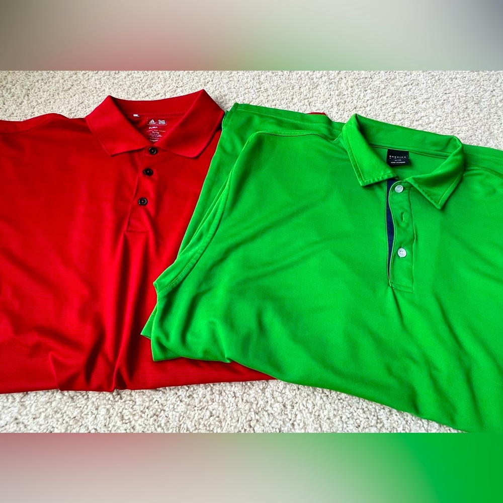 MENS CHRISTMAS COLOURS GOLF POLO SHIRTS